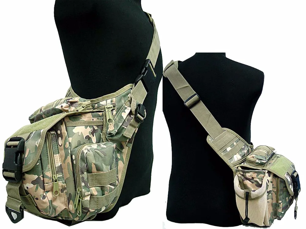 Tactical Molle Utility 800D Nylon Shoulder Sling Pouch Chest Camera Bag