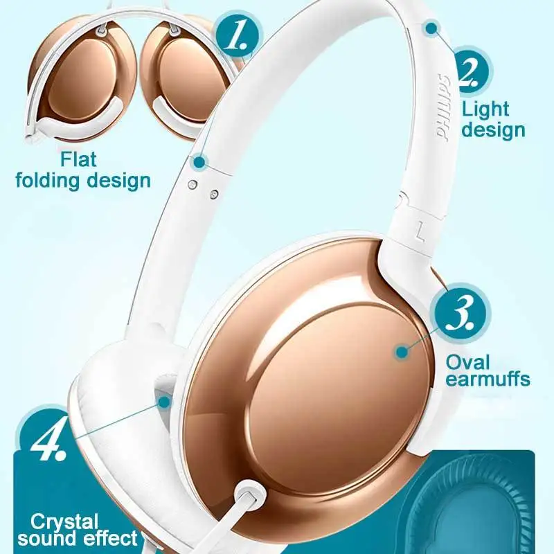 Оригинальные Наушники Philips SHL4805 с басовым шумоподавлением проводные Hi Fi наушники