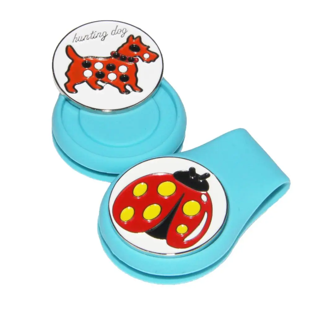 Portable Golf Hat Clip Golf Ball Marker Magnetic Hat Cap Clamps Player Ball Mark Outdoor Tool Handy Accessory Clips Dropshipping