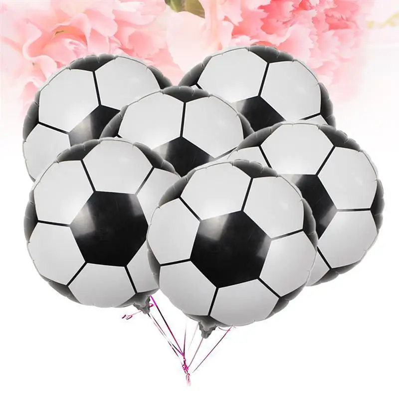 10 шт 18 Inch Футбол Алюминий Фольга футбол металлический майларовая воздушными шарами украшения для День рождения