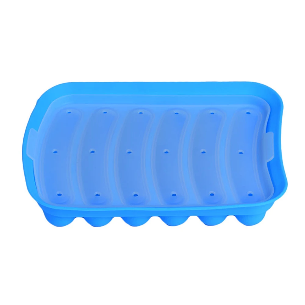 Silicone Sausage Making Mold 6 in 1 with Lid Mold DIY Hot Dog Handmade ham sausage mould Kitchen Baking and Refrigerated