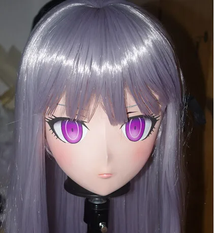 

(C2-049)Top Quality Handmade Female Silicone Rubber Face Mask Cosplay Kigurum i Mask Crossdresser Doll Kig Anime Role Play