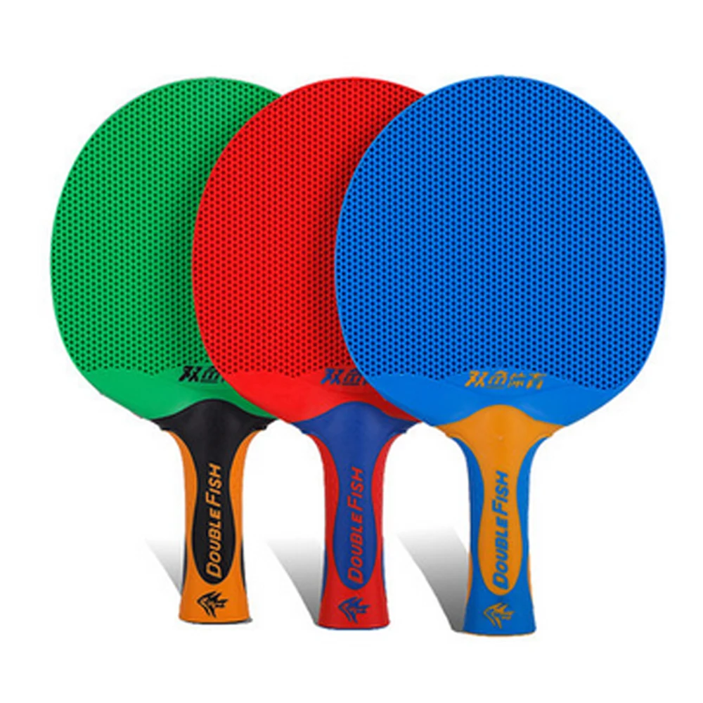 

Double Fish Table Tennis Racket Double Face Rubber Ping Pong Bat Paddle Long Handle Professional Table Tennis Racket