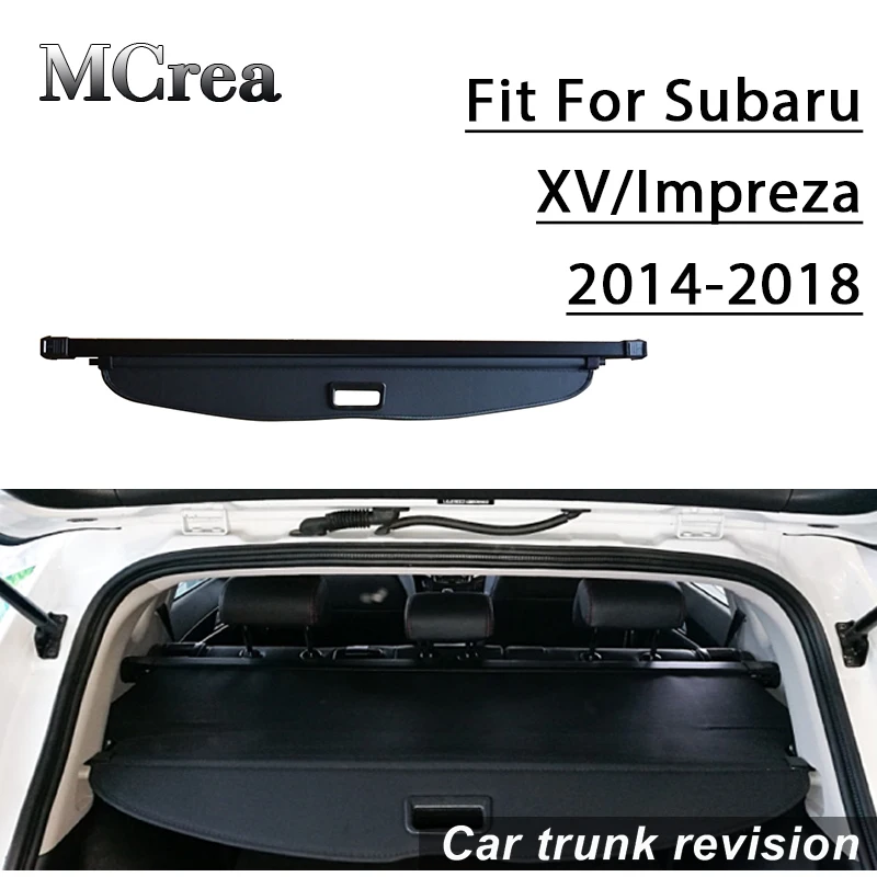 MCrea 1Set Car Rear Trunk Parcel Shelf Security Liner Blind Cover Cargo Shield For Subaru XV/Impreza 2014-2018 Accessories | Автомобили и