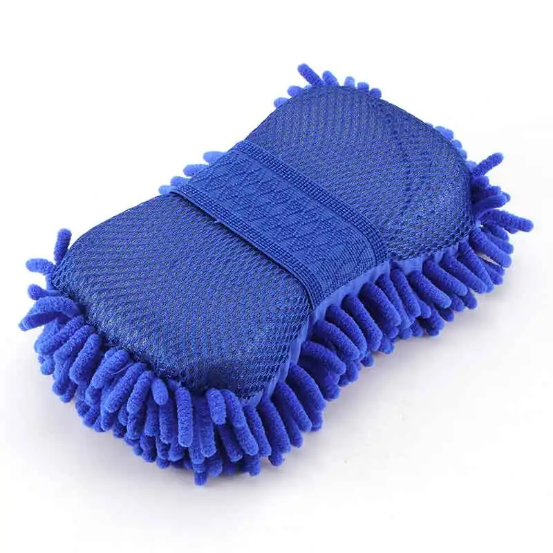 Коралловая губка для автомойки против царапин сухая микрофибра влажная амфибия губка для автомобиля для стекла керамической плитки - Цвет: blue