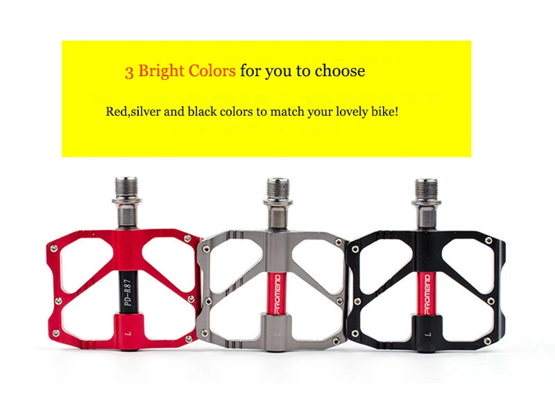 8 bestgia 245g Cr-Mo Axle Ultra-light Pedals for Bicycle CNC Magnesium Alloy Mountain Bike Pedals Road MTB 6 Bearings Alloy Body Black pedal de bicicleta