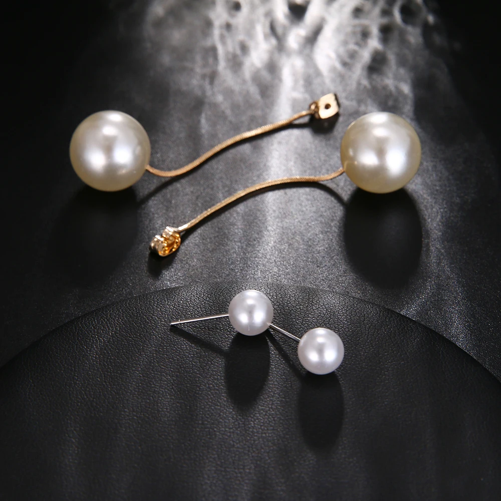 Long Tassel Pendant Dangle Earrings 2020 For Women Irregular Imitation Pearl Shell Drop Earring Gold Color Fashion Jewelry