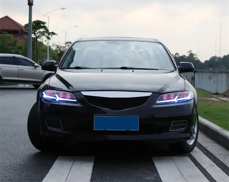 2005-2013 головной светильник s для Mazda 6 светодиодный налобный светильник M6 bi светодиодный проектор с линзами автомобильный Стайлинг светодиодный DRL динамический Поворотный Светильник s