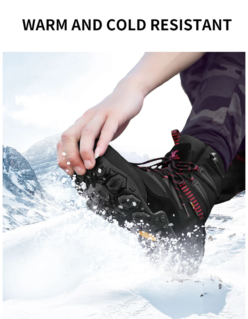 Зимние мужские теплые флисовые ботинки для рыбалки; Водонепроницаемая Нескользящая высокая обувь для катания на лыжах и пеших прогулок; охотничьи тактические ботинки; кроссовки