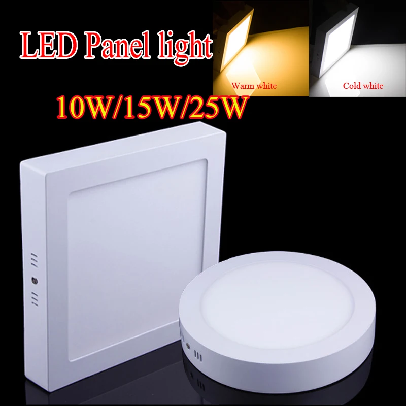 Newest10W 15W 25W Round Square Surface Mounted font b LED b font panel light font b