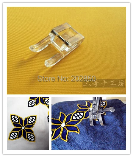 

Domestic Sewing Machine Parts,Patchwork&Embroidery Presser Foot,Plastic Material,Compatible With Brother,Janome,Singer,Feiyue...