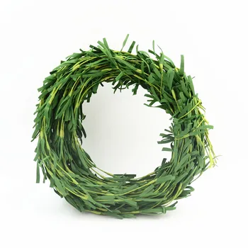 

10pcs Artificial Pe Green Flower iron wire Leaves Rattan DIY wreath Accessory For Wedding Decoration Craft Fake Flowers