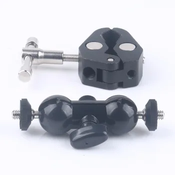 

Articulating Magic Arm Mount Adapter Aluminum Alloy and Magic Friction Arm Super Crab Clamp Articulating Pliers Clip for Monitor