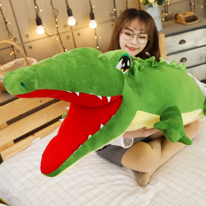 

75-130cm Stuffed Animal Real Life Alligator Plush Toy Simulation Crocodile Dolls Kawaii Ceative Pillow for Children Xtmas Gifts