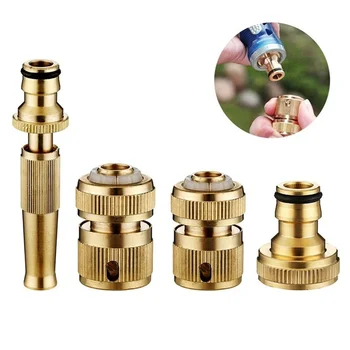 

Hot Solid Brass Threaded Hose Water Pipe Connector Tube Tap Snap Adaptor Fitting Garden Outdoor