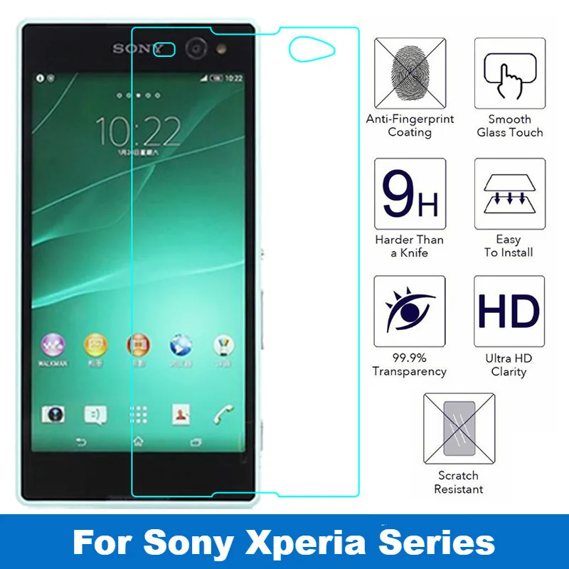 9H Ultra Thin Tempered Glass for Sony Xperia XZ Premium XZ2 2 XP X XA2 Compact XA1 XA 1 Plus Z5 L1 L2 Screen Protector | Мобильные