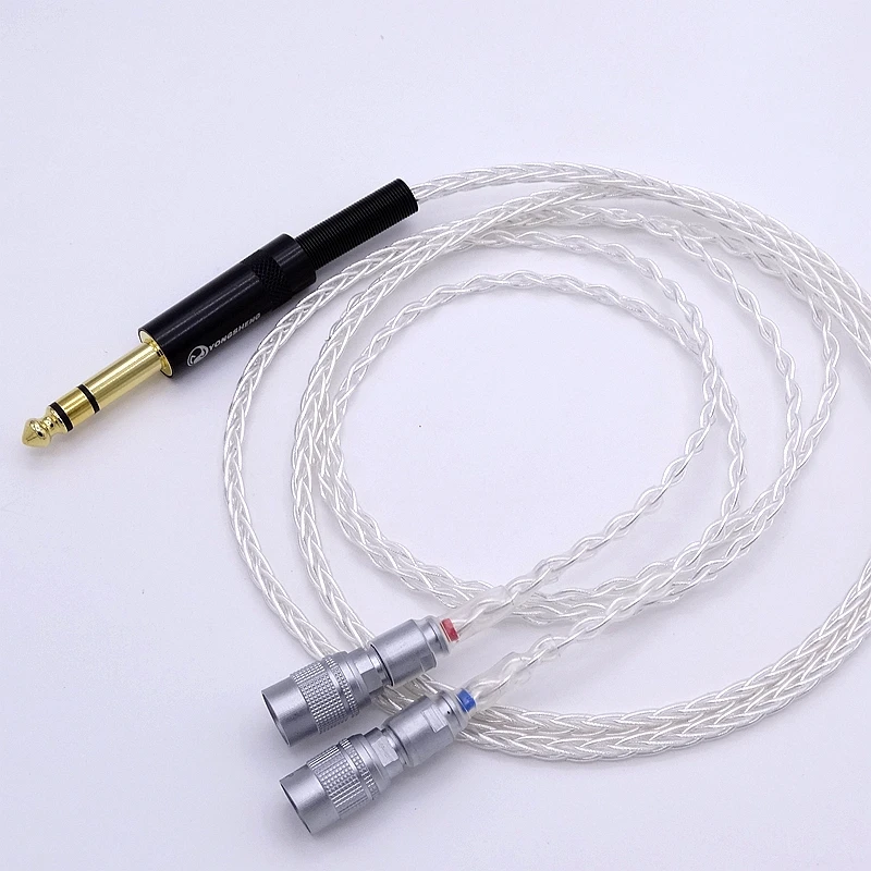  Hi-end 8 Cores 1.2M Silver Plated Headphone Upgrade Cable For Mr Speakers Ether Alpha Dog Prime
