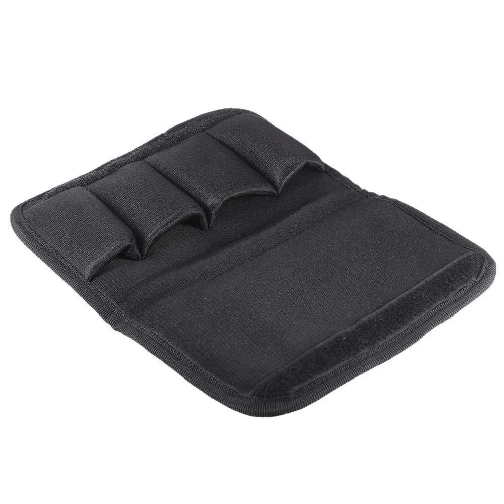 

Durable Trombone Euphonium Trumpet Mouthpiece Pouch Bag with 4 Soft Compartments Black