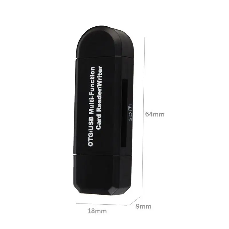 Amzdeal USB 2,0 Card Reader адаптер Micro SD/TF для мобильного телефона планшеты портативный черный