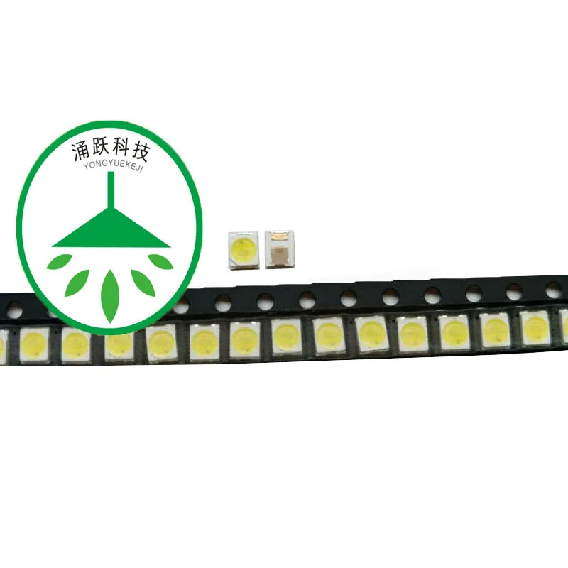 

YONGYUEKEJI 100Pcs/Lot new smd led 2835 3v 350ma 1w lamp beads cool white for repair led lcd tv backlight bar and strip hot