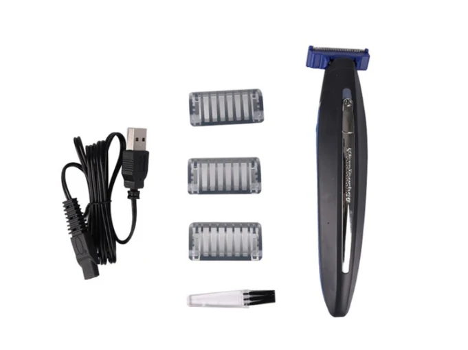 Бритва мужская для мытья тела вода 5D Плавающий Ползун ножа зарядное устройство бритвенная бритва USB поршневой эпилятор - Цвет: Черный