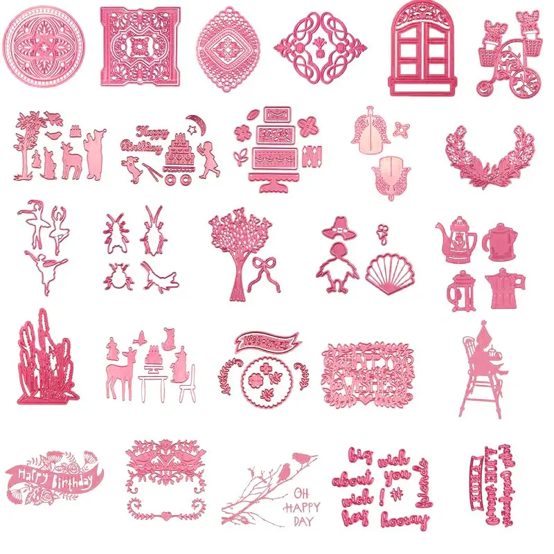 

Mixed Shape Animal Flower Metal Cutting Dies Scrapbooking Template DIY Crafts Card Album Making Stencil Embossing New Dies 2019