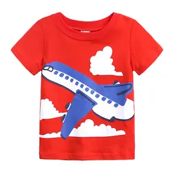 2019 летние модные милые детские футболки для маленьких девочек, цельные повседневные футболки для мальчиков, одежда, От 2 до 6 лет, с