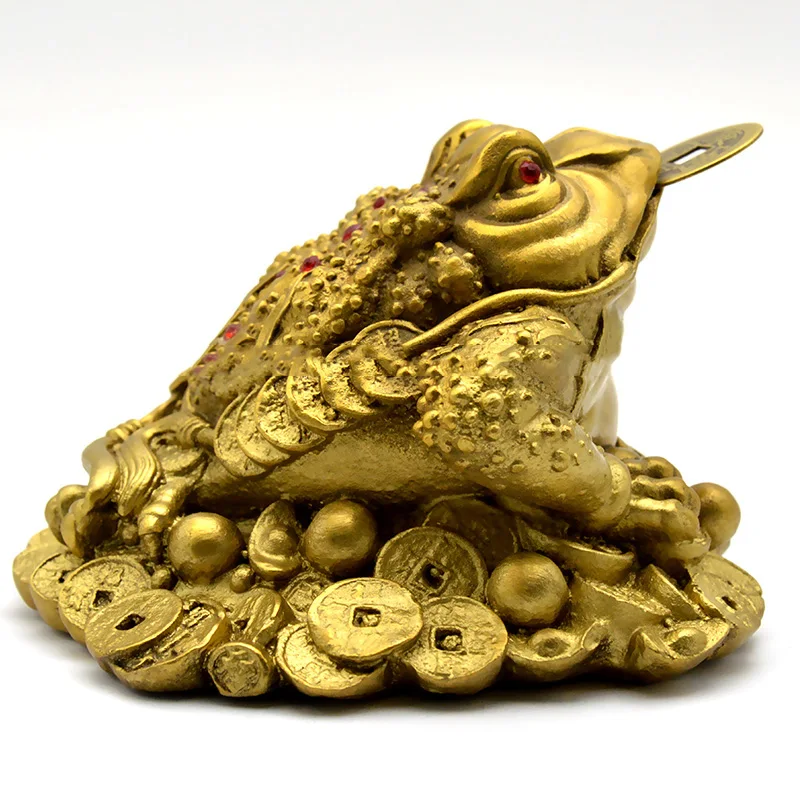 Новые маленькие три ноги деньги для фигурка лягушки на удачу латунь китайская жаба монета металл ремесло Домашний Декор подарок