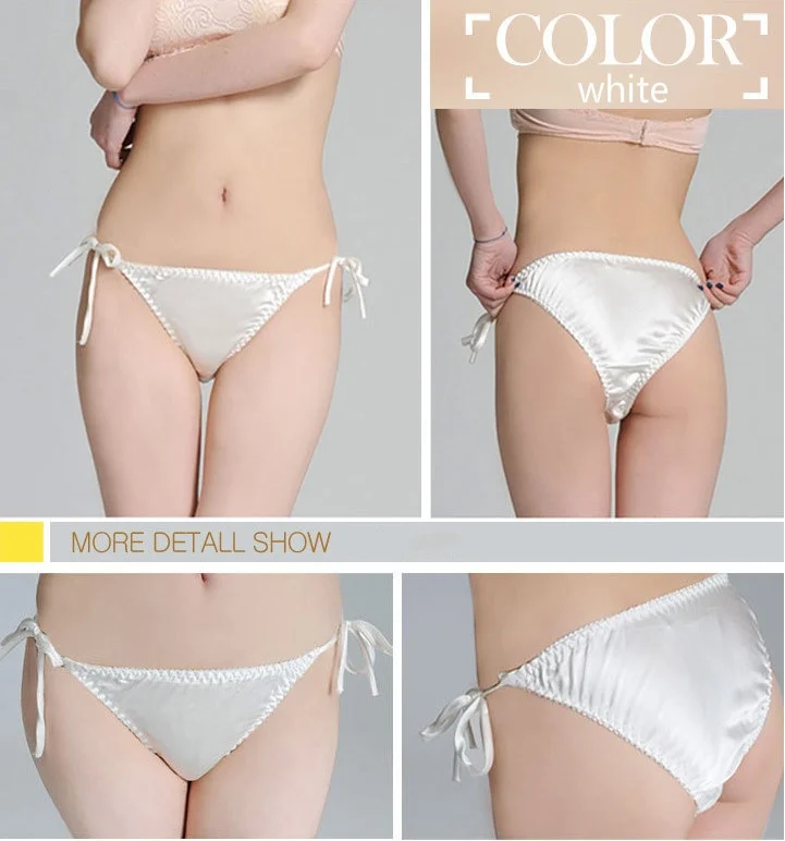 3 шт. женские шелковые Трусы стринги из 100% шелка|panties underwear|soft pantiessilk briefs |