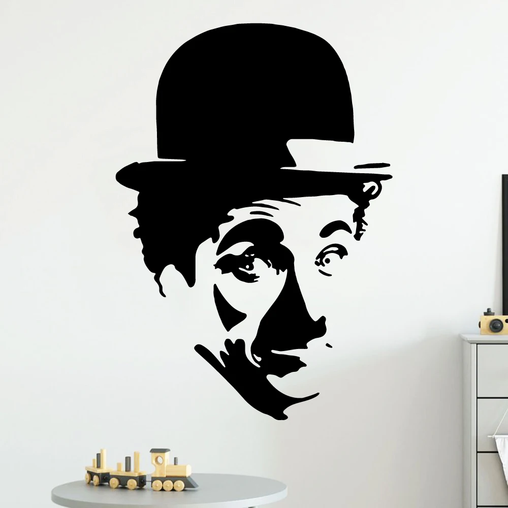 

Free shipping Chaplin Wall Sticker Home Decoration Accessories Living Room Children Room Removable Decor Wall Decals