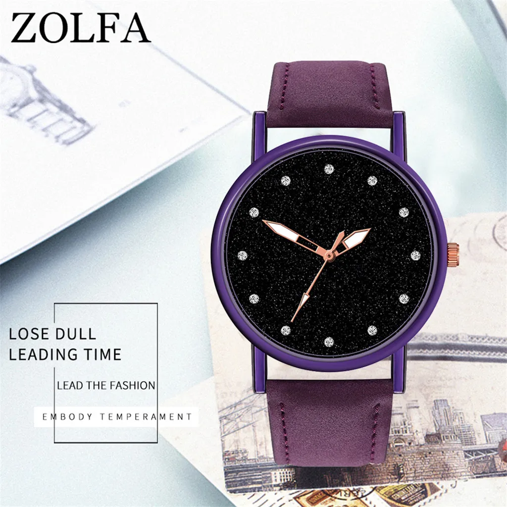 

Montre femme Top Brand 2019 Quartz Watch Woman's High-end Blue Glass Life Waterproof Distinguished starry sky watch reloj mujer
