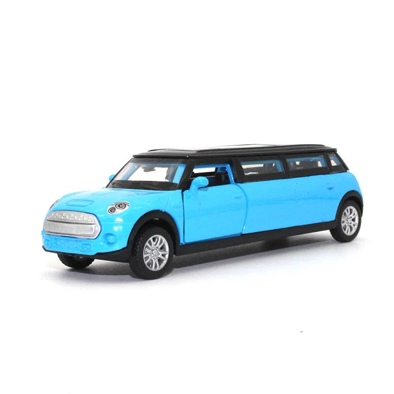 

TC 1:64 mini cooper Lengthen Diecast Alloy car model Open the door Pull back kids toys Beautiful workmanship Gift for children