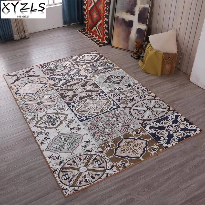 

XYZLS New European Classic Retro Royal Carpets Fashion Simple Floor Mats Absorbent Non-slip Rugs for Living room Bedroom Hallway