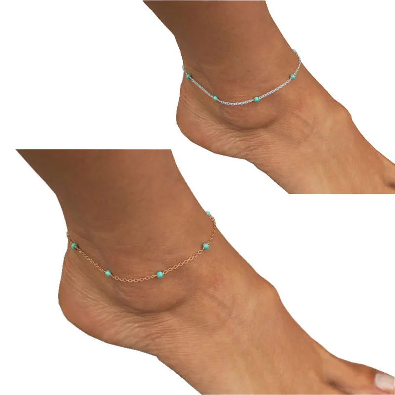 Женская цепочка с бисером на лодыжку ногу браслет ювелирные изделия|anklet foot|chain