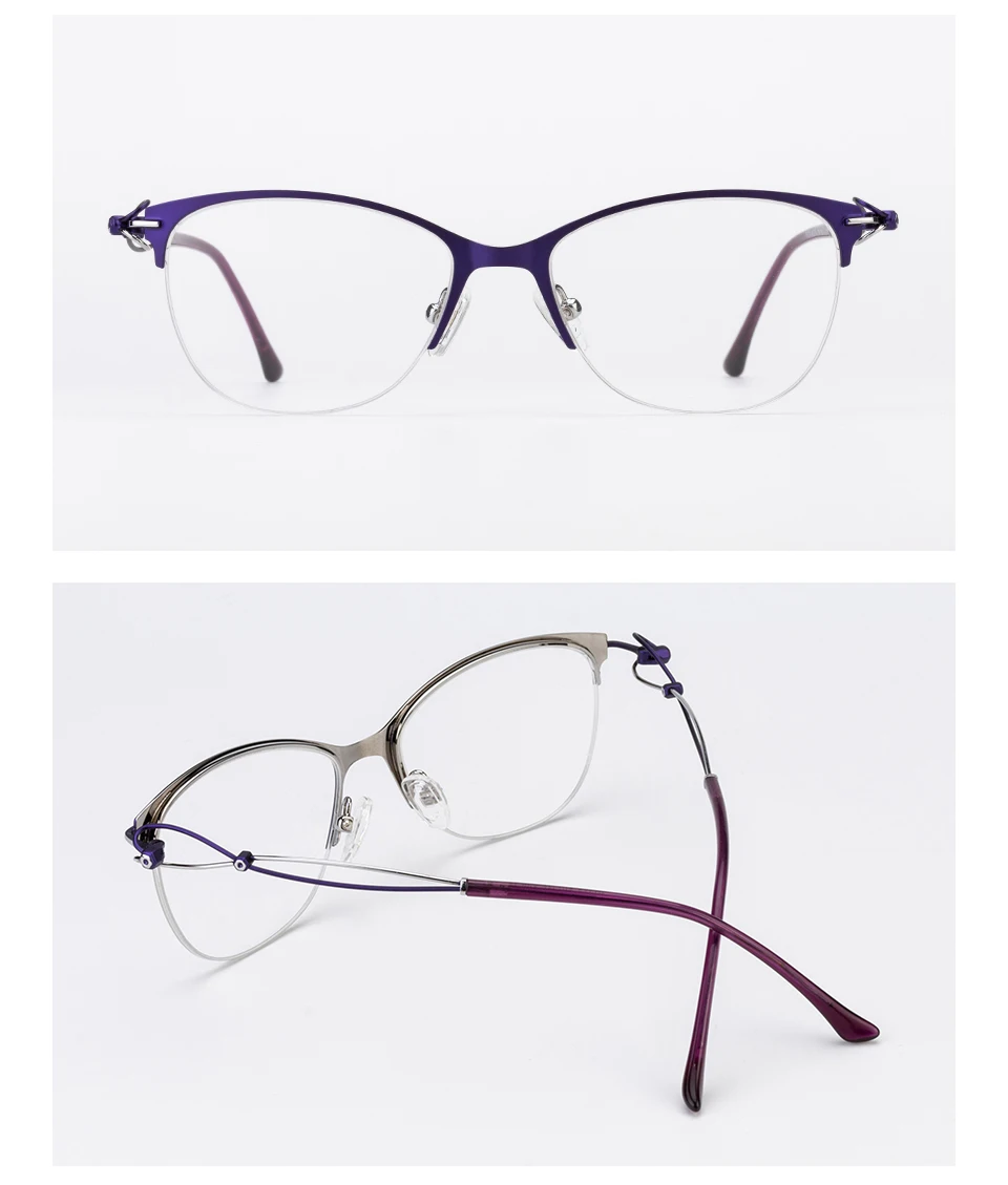 Металлические женские очки, модные, маленькие, элегантные, роскошные ...