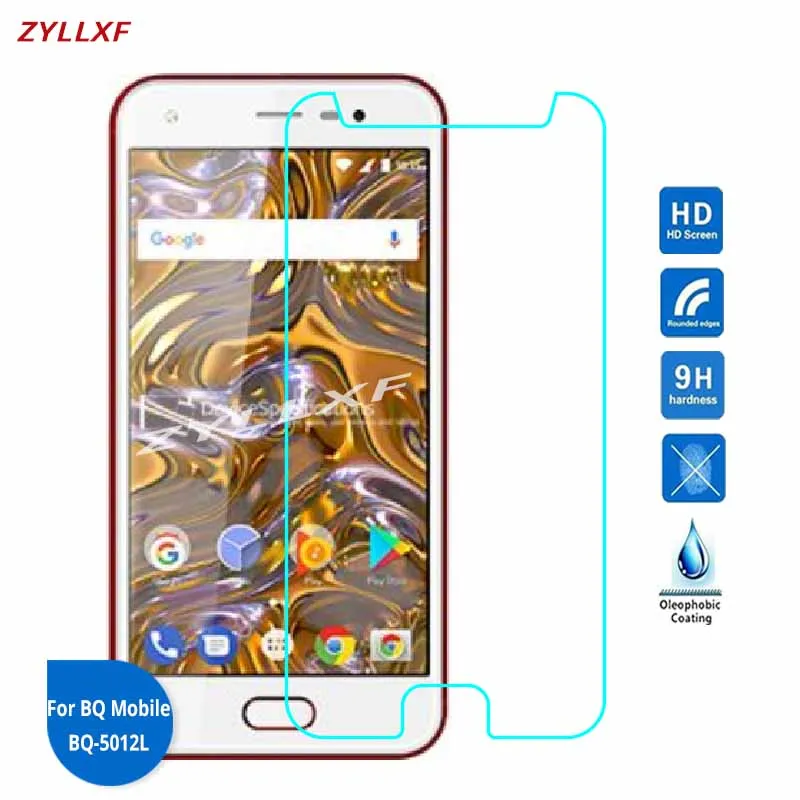 

2PCS/Lot For BQ Mobile BQ-5012L Rich Tempered Glass Premium Screen Protector Film 5 inch 9H 2.5D Safety Film On BQS-5012 LRich