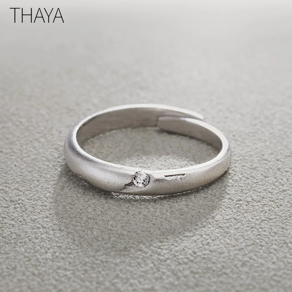 Thaya, кольца, S925 серебро, Круговой Рок дизайн, циркониевое Ювелирное кольцо для женщин, элегантный простой подарок - Цвет камня: woman ring