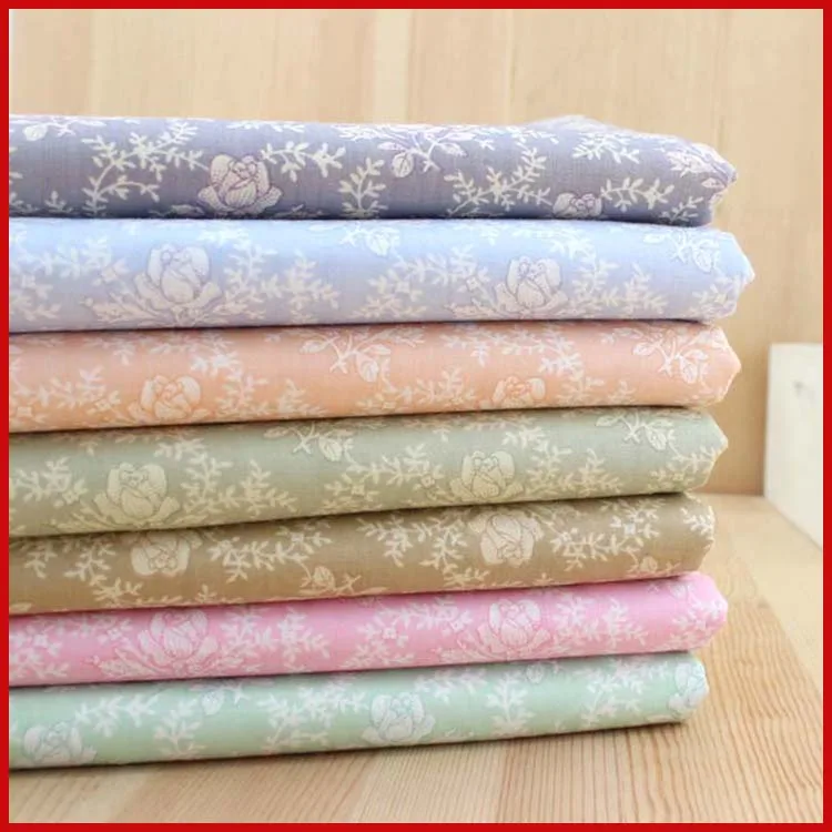 SMTA Cotton fabric the cloth Patchwork Fabrics by the meter Clothing for furniture Antique rose sticky twill
