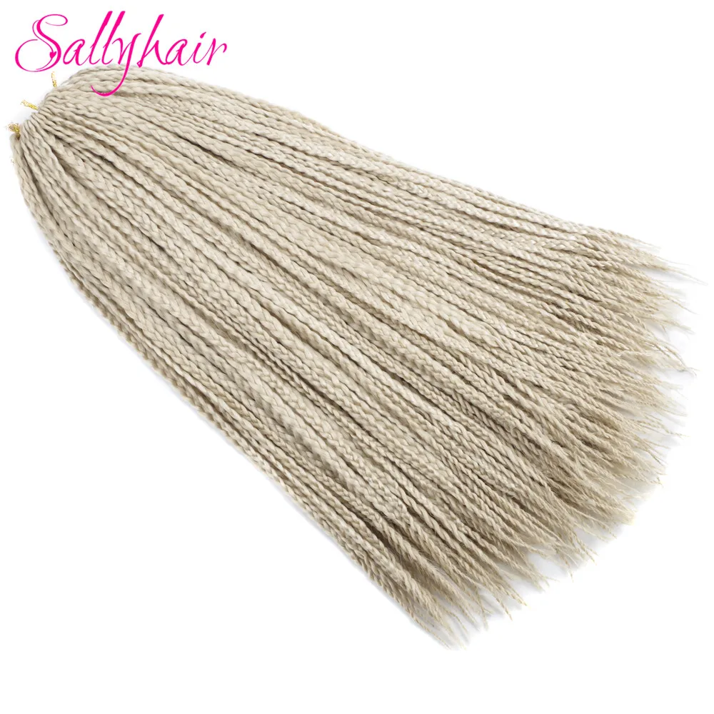 Sallyhair Brands 3X Afro Box Braids 22inch 22 Pcspack Synthetic Crochet Ombre Tow Tone Braiding Hair Extensions Black Brown Bug (55)