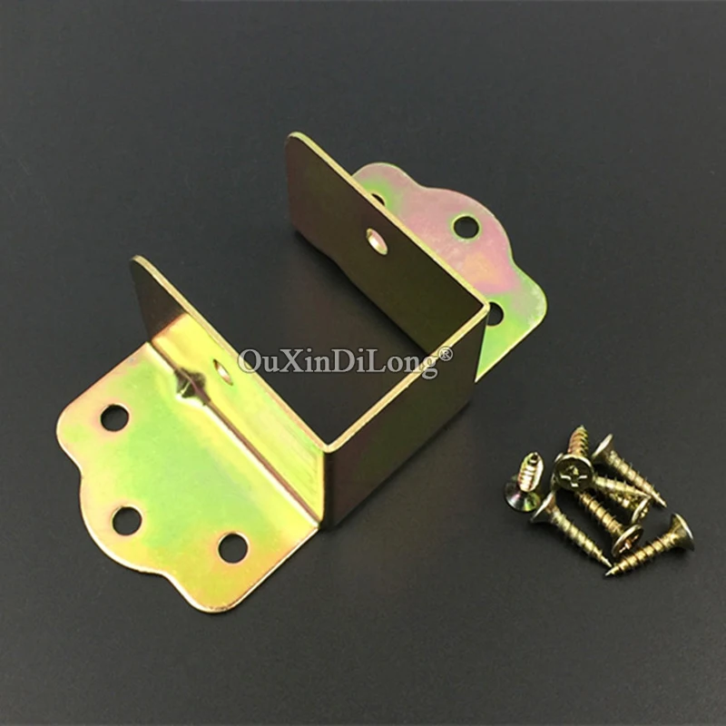 Best Brand New 20PCS Metal Bed Rail Brackets 35mm Hanger Buckle Bed Hinges Accessories Furniture Frame Support Brackets Connectors