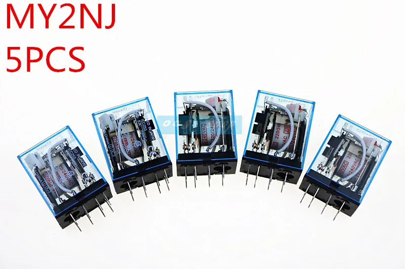 

Free Shipping 5PCS MY2P HH52P MY2NJ Relay Coil General Mini Electromagnetic Relay Switch with LED AC 110V 220V DC 12V 24V