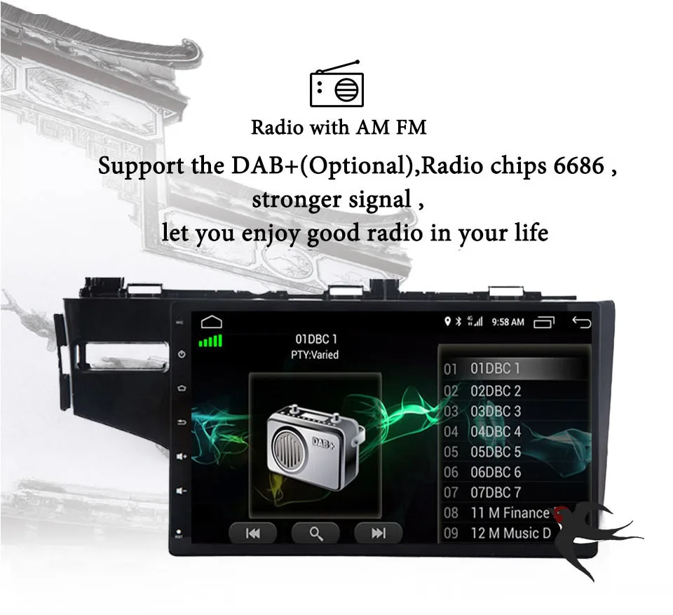 Perfect 10.1" IPS Android 9.0 Car DVD Multimedia Player GPS For honda Fit jazz 2014 2015 16-18 audio radio stereo navigation Head Unit 1