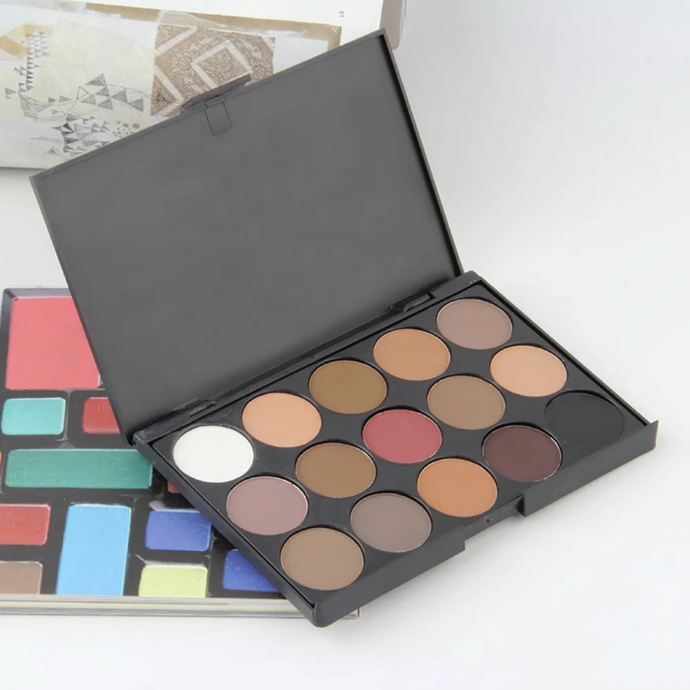 

Professional 15 Colors Warm Nude Matte Shimmer Eyeshadow Palette Cosmetic Beauty New