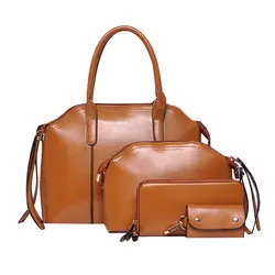 Мода г-жа Ретро масло воск кожаная сумка портативный диагональ пакет сумка для мамы и ребенка