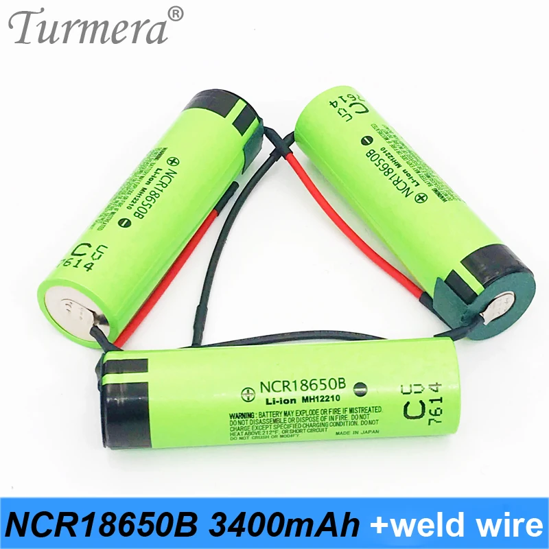 18650 3400mah+ diy сварочная проволока 18650 перезаряжаемая батарея 3,7 v 18650 для шуруповерта и аккумулятора power bank