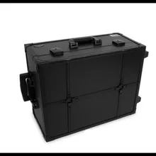 Профессиональный алюминиевый косметический чемодан с тролли макияж коробка легкий Чехол