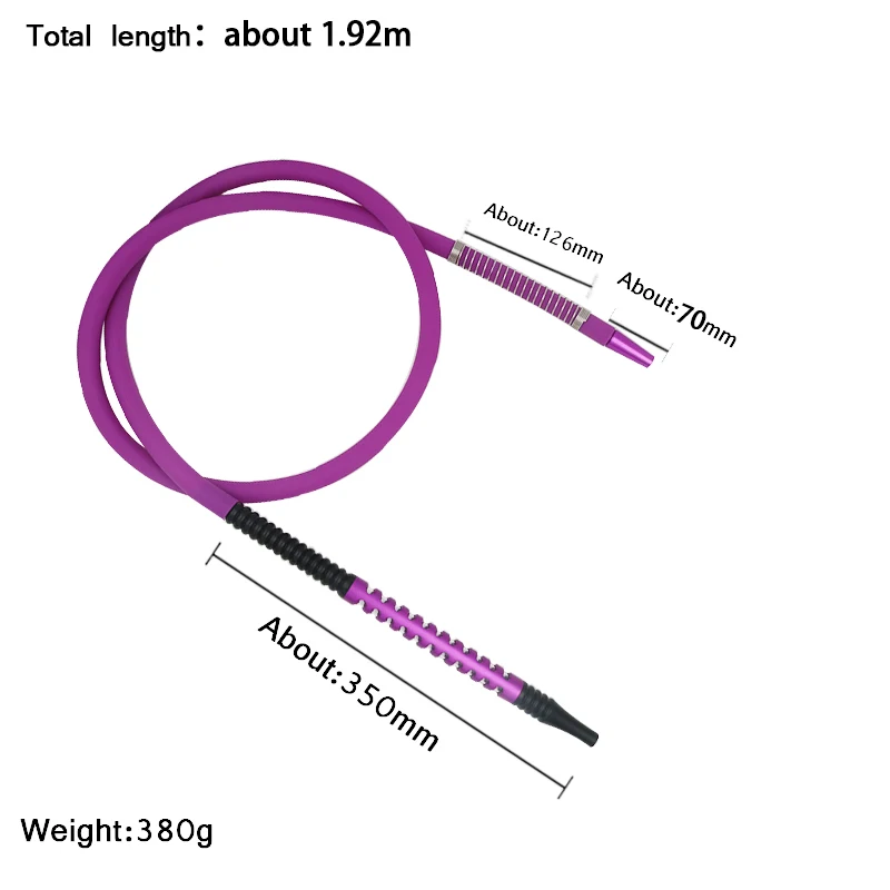 SY 350 мм алюминиевая ручка шток с 1,5 м силиконовый шланг трубки, кальян пружина кальян Hoookah трубы Chicha наргиле аксессуары