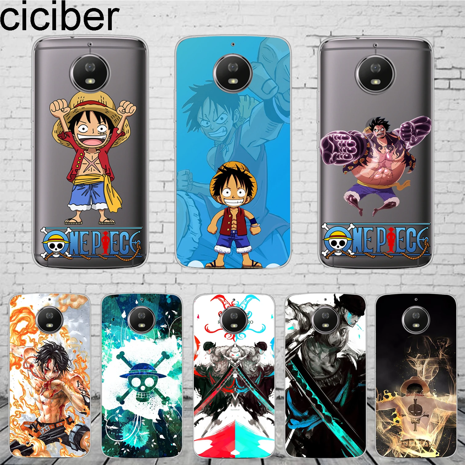 

ciciber Anime One Piece Luffy For Motorola Moto C Z2 Z3 ONE P30 G4 G5 G5S G6 E3 E4 E5 Play Plus Power M X4 Phone Case Soft TPU