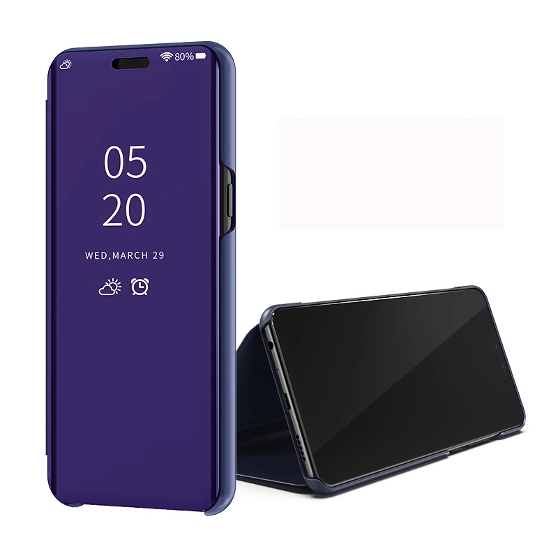 

VIVOY91 Smart Flip Stand Mirror Case For VIVO Y91 Y 91 Clear View PU Leather Cover For Huawei VIVO Y91 Case Capa Phone Shell