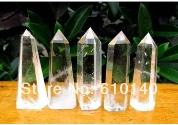 

ship 5PCS AAA NATURAL TRANSPARENT CLEAR QUARTZ CRYSTAL POINT Healing